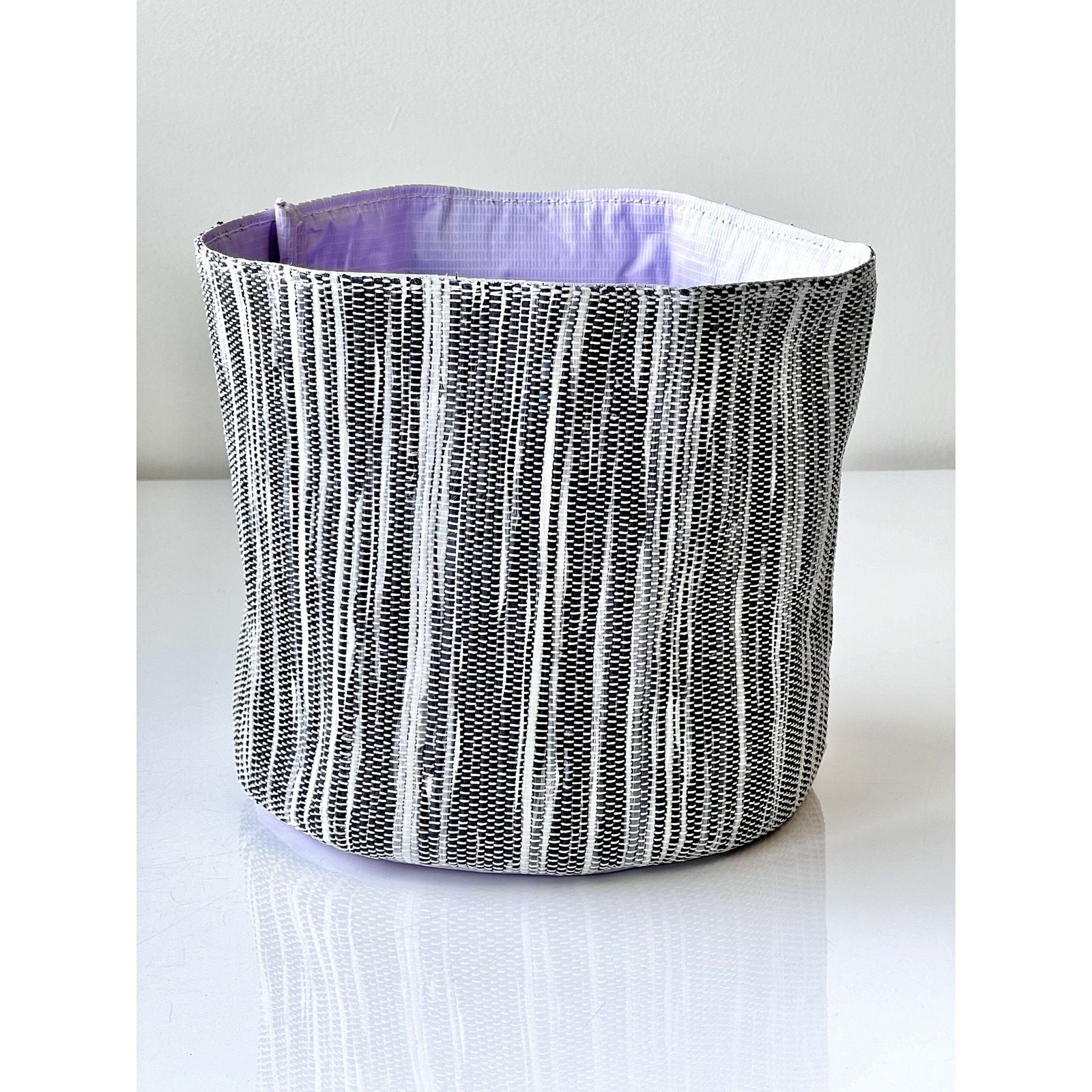 Gray Round Planter
