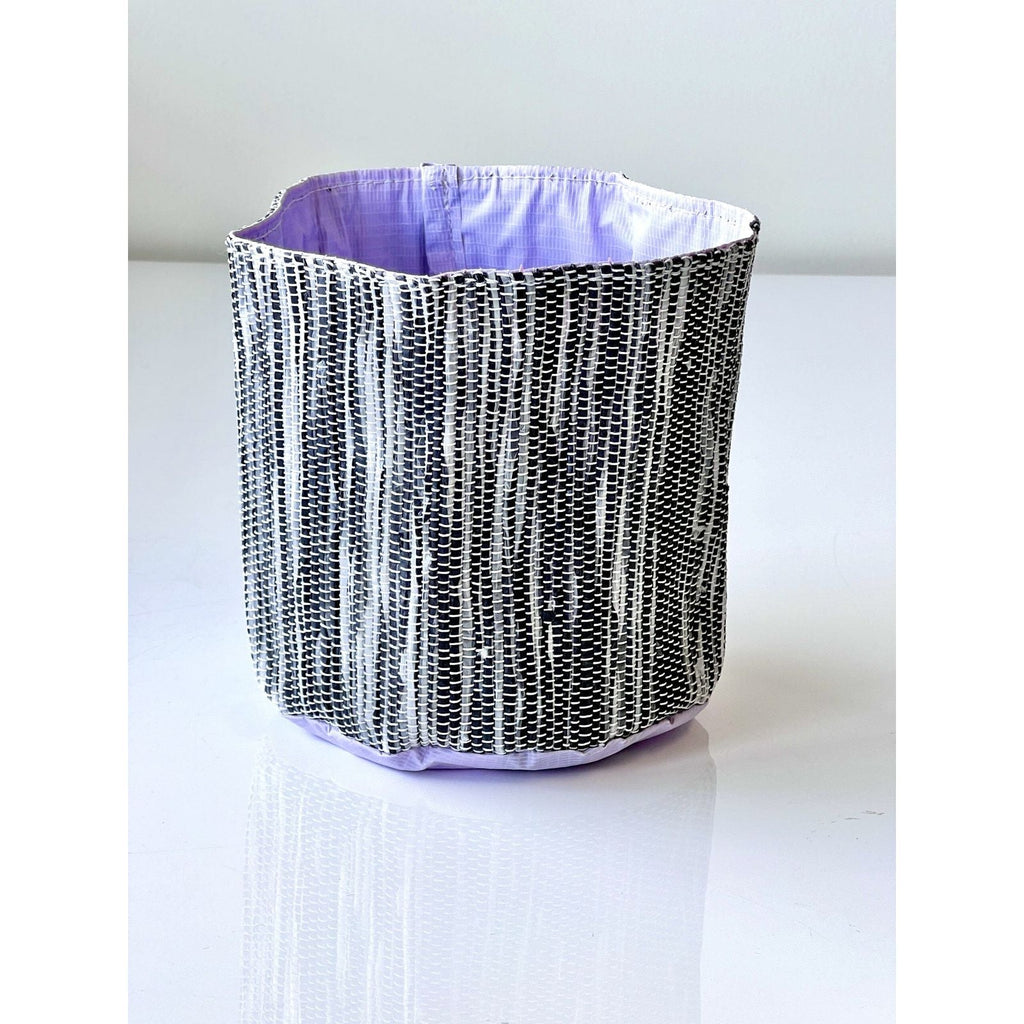 Gray Round Planter