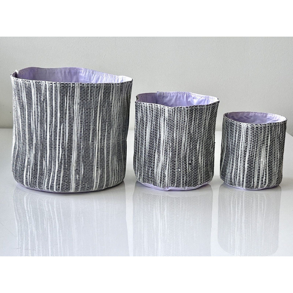 Gray Round Planter