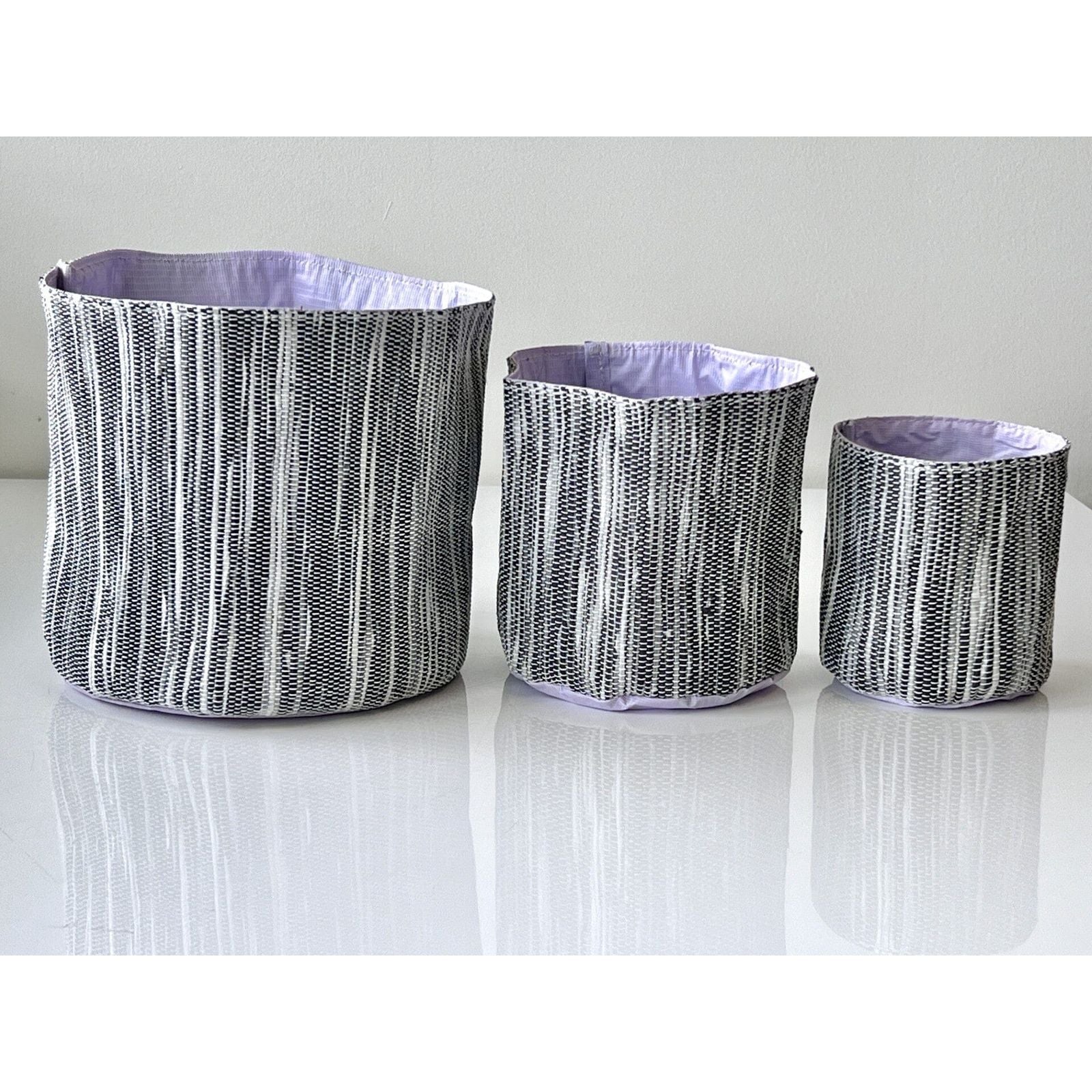 Gray Round Planter