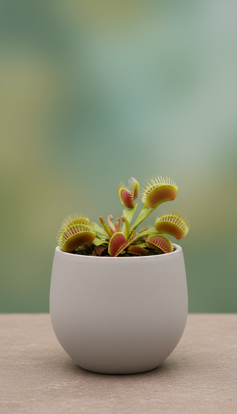 Venus Flytrap With Illustrated Pot